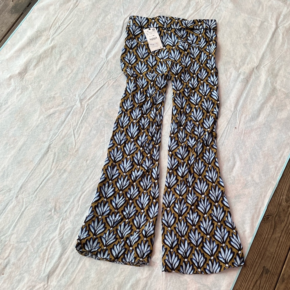 Zara Patterned Leggings - Blue & Brown - Picture 6 of 10